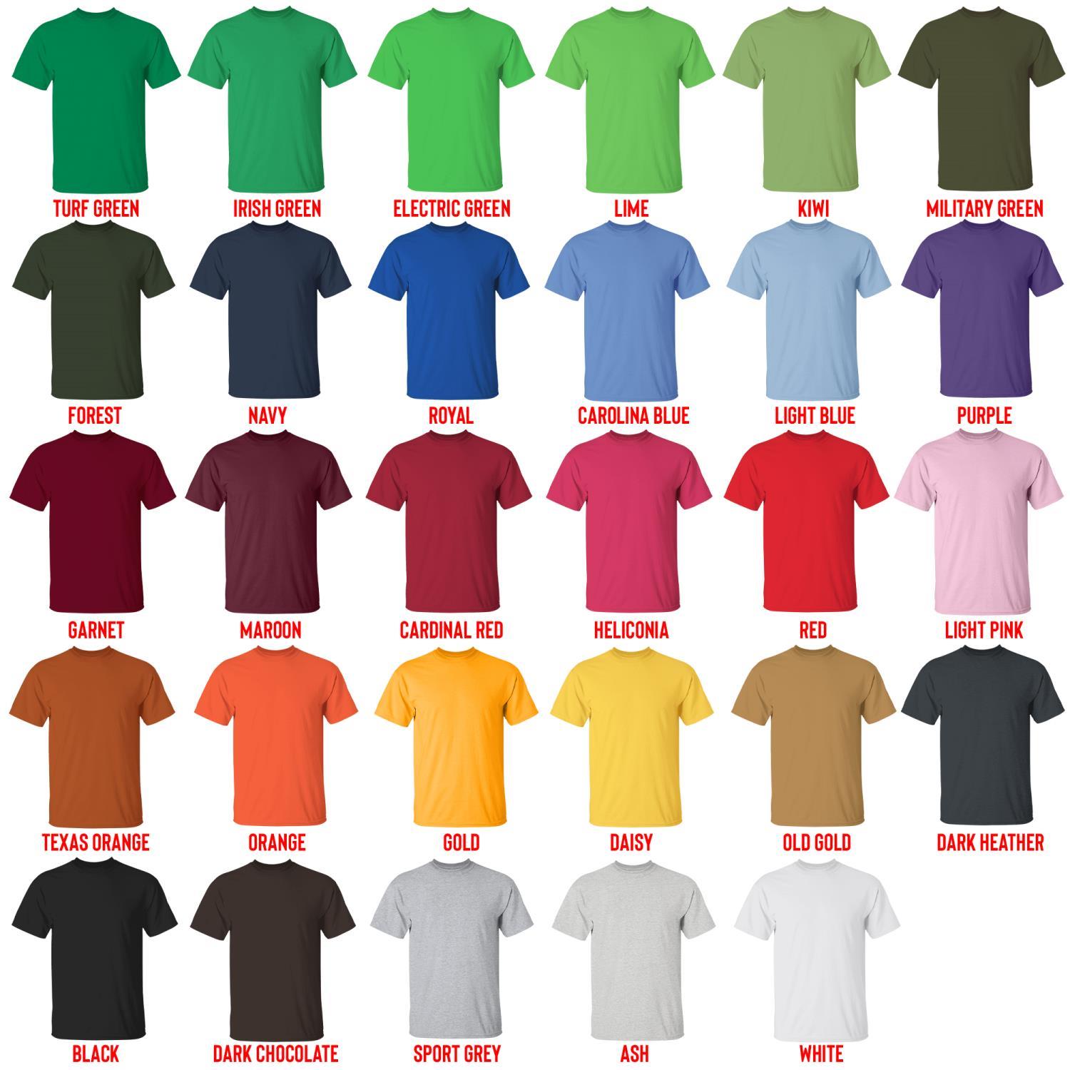 t shirt color chart - Sailor Moon AU Store