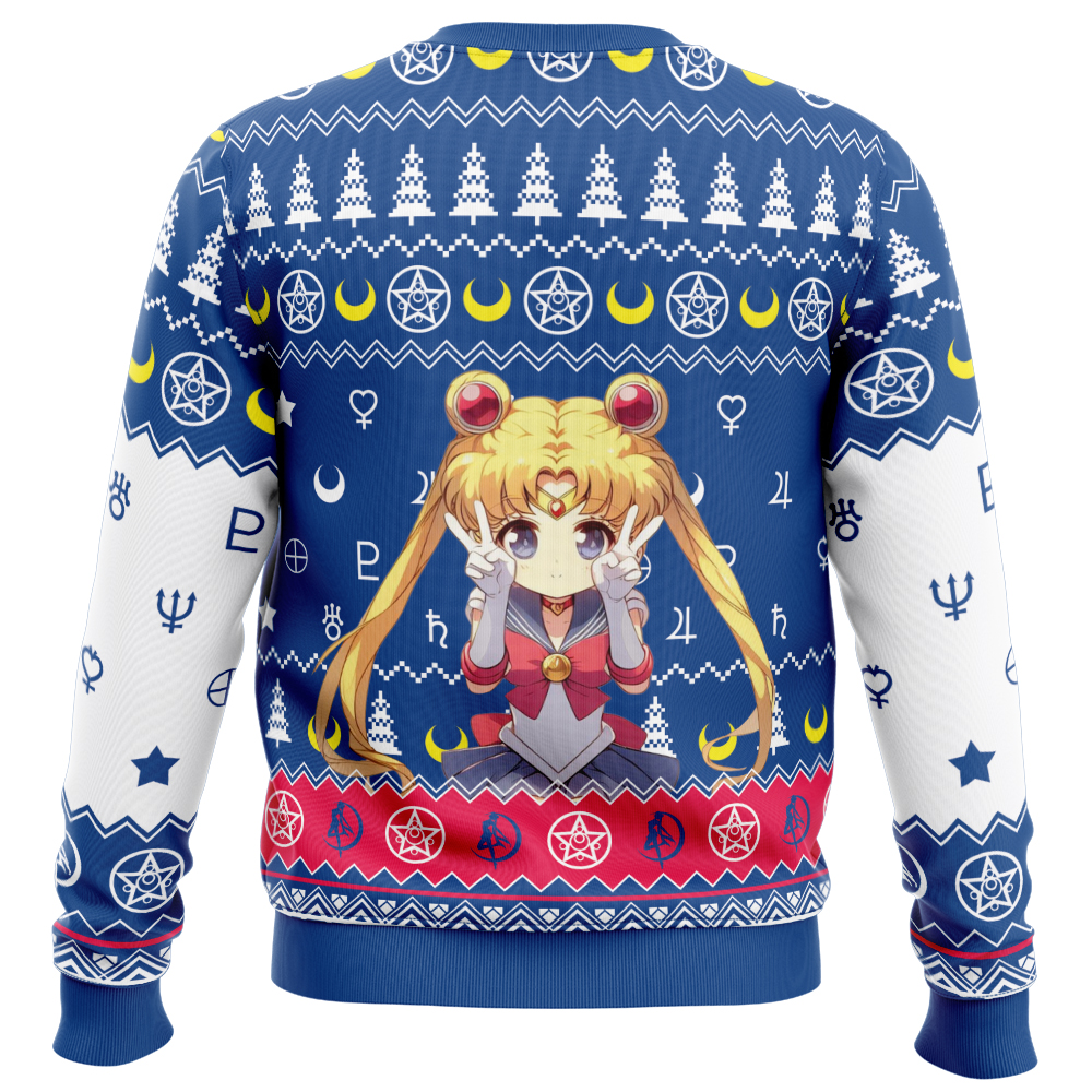 Chibi Usagi Tsukino Sailor Moon Ugly Christmas Sweater - Image 2