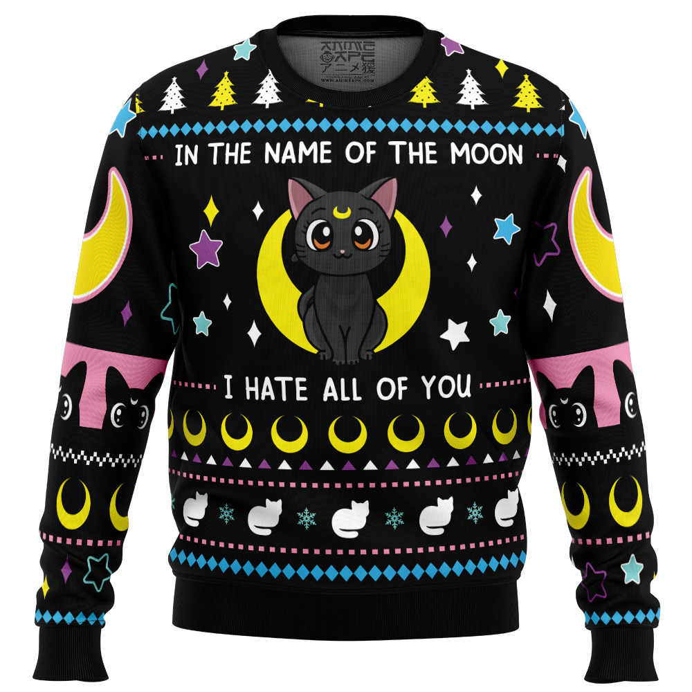 In The Name Of the Moon Sailor Moon Ugly Christmas Sweater