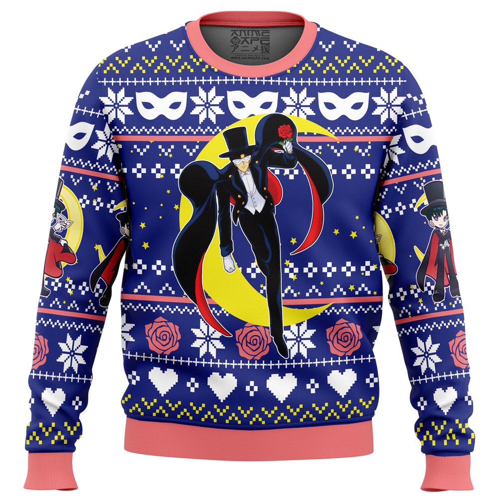 Tuxedo Mask Sailor Moon Ugly Christmas Sweater