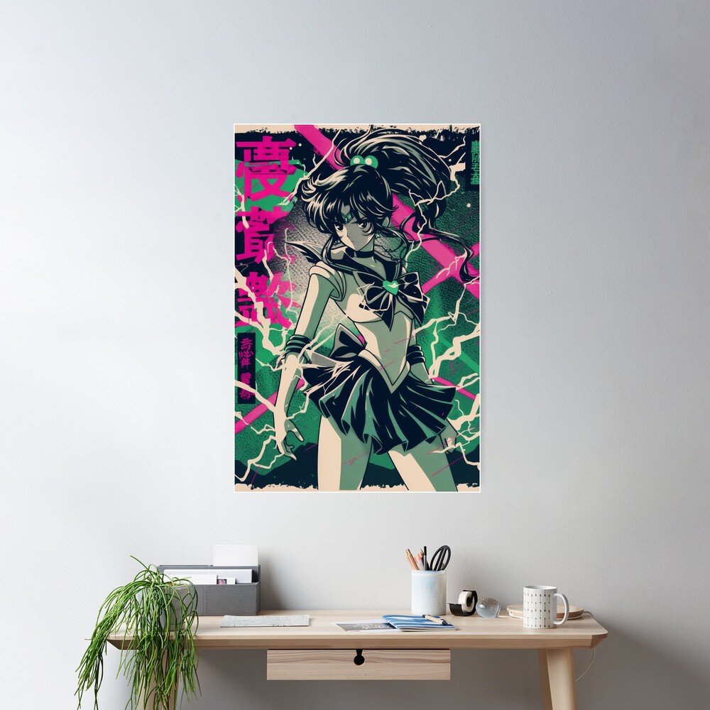 Sailor Jupiter Electric Green Poster - Image 2
