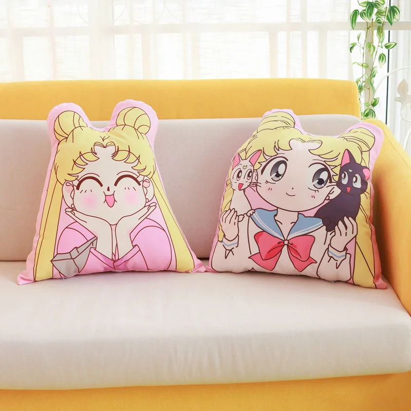 Sailor Moon Plush Pillows Cartoo Printed Stuffed Kawaii - Image 3