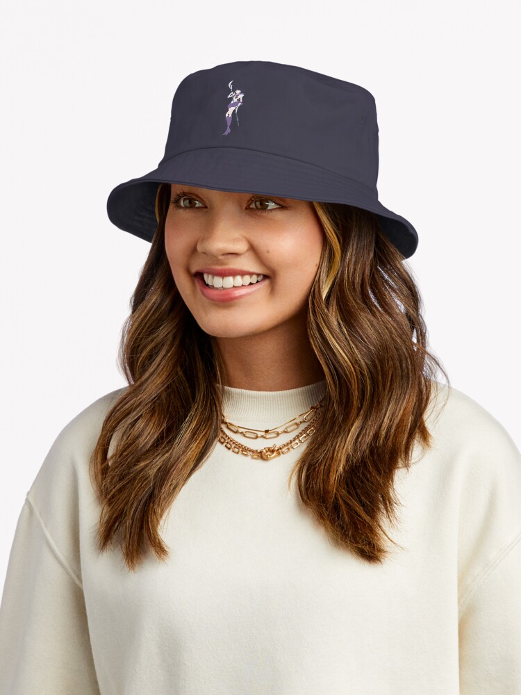 Lunar Guardian Princess Minimalistic Design Bucket Hat - Image 2