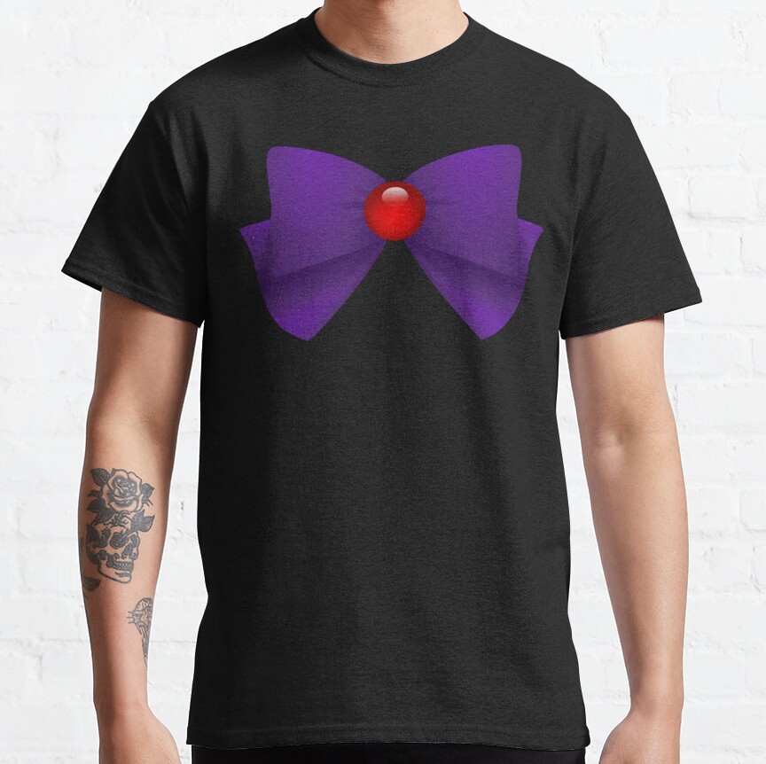 Sailormoon Sailor Mars Brooch Ribbon T-Shirt - Image 7