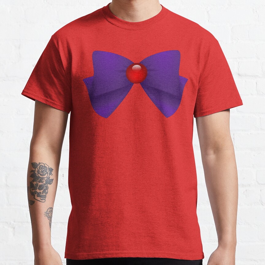 Sailormoon Sailor Mars Brooch Ribbon T-Shirt - Image 5