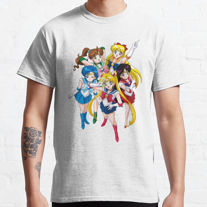 Sailor Warriors Pink T-Shirt - Image 4