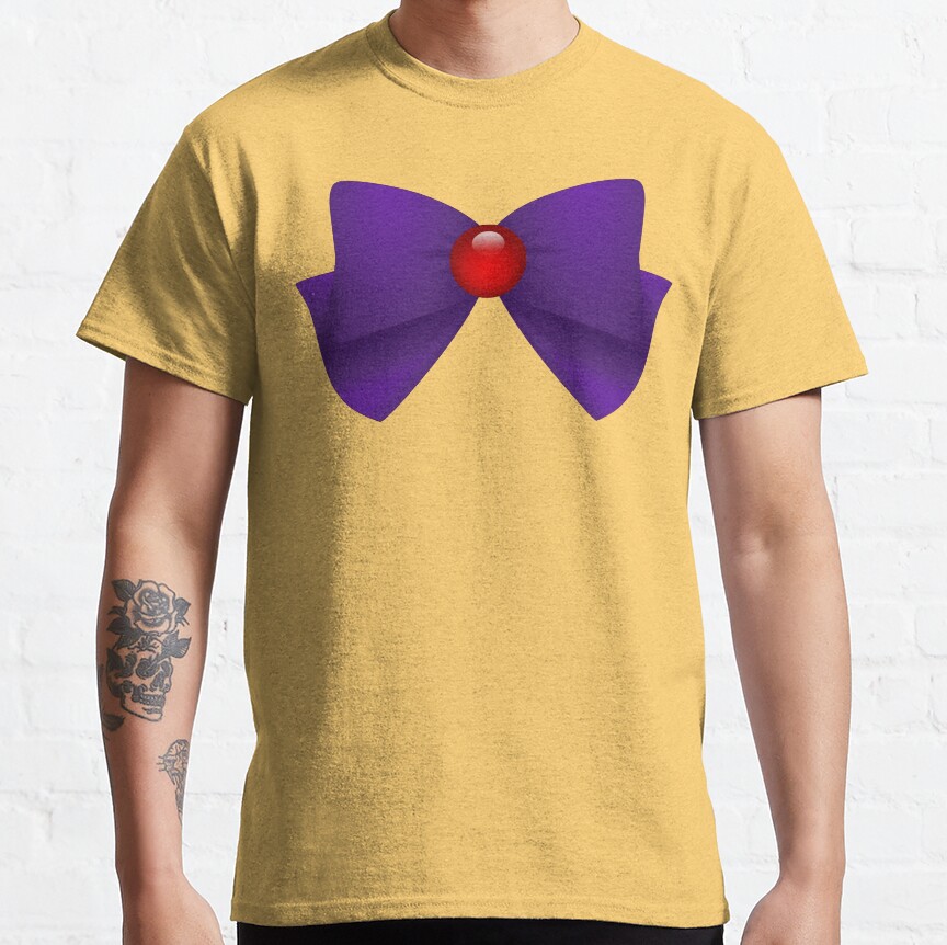 Sailormoon Sailor Mars Brooch Ribbon T-Shirt - Image 4