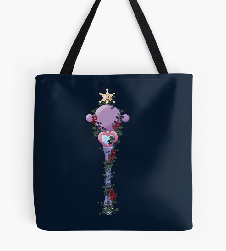 Sailor Moon Flower Stick Wand Pluto Tote Bag