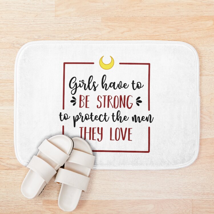Girls Have To Be Strong To Protect The Men They Love Colors Bath Mat - Image 3