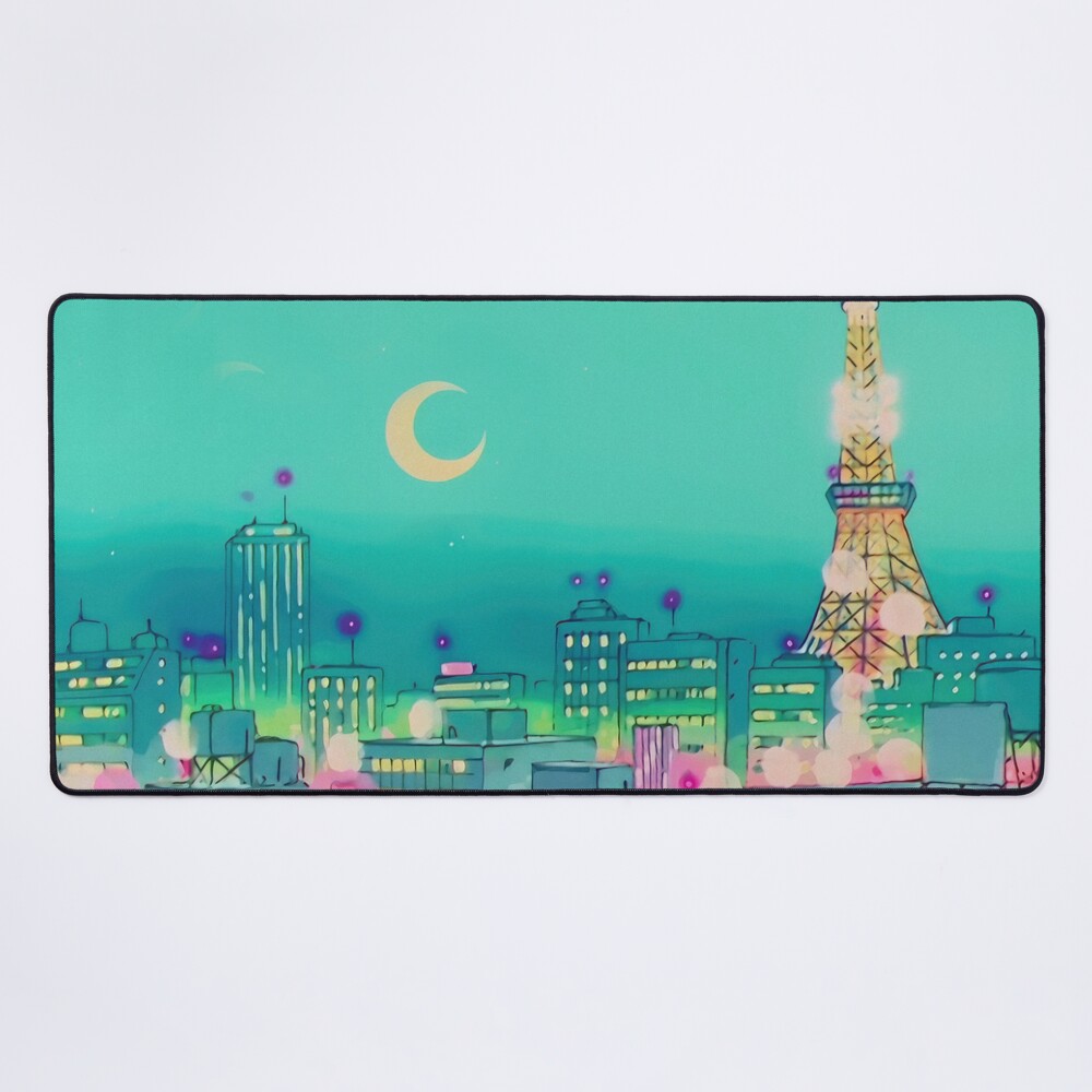 Vaporwave Tokyo Cityscape Mouse Pad