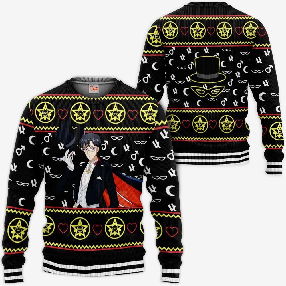 Tuxedo Ugly Christmas Sweater Sailor Moon